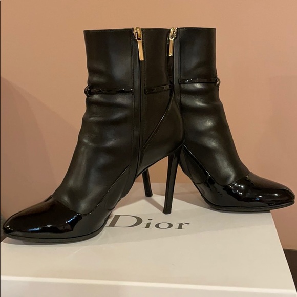 Dior leather/patent leather black boots. - Picture 3 of 4